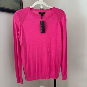 NWT Banana Republic Silk Cotton Crewneck Sweater in Pink Size Small